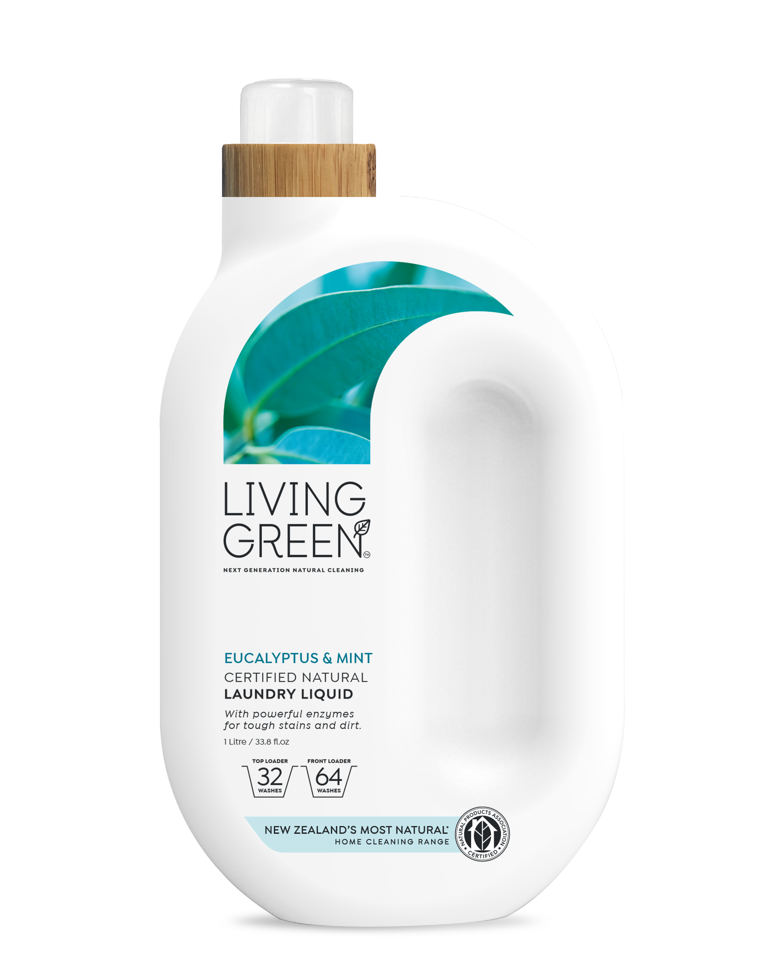 Laundry Liquid. Certified Natural with Organic Eucalyptus and Mint 1L