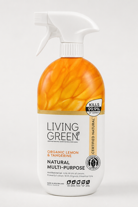 Multi-purpose Cleaner.  Certified Natural with Organic Organic Lemon & Tangerine.