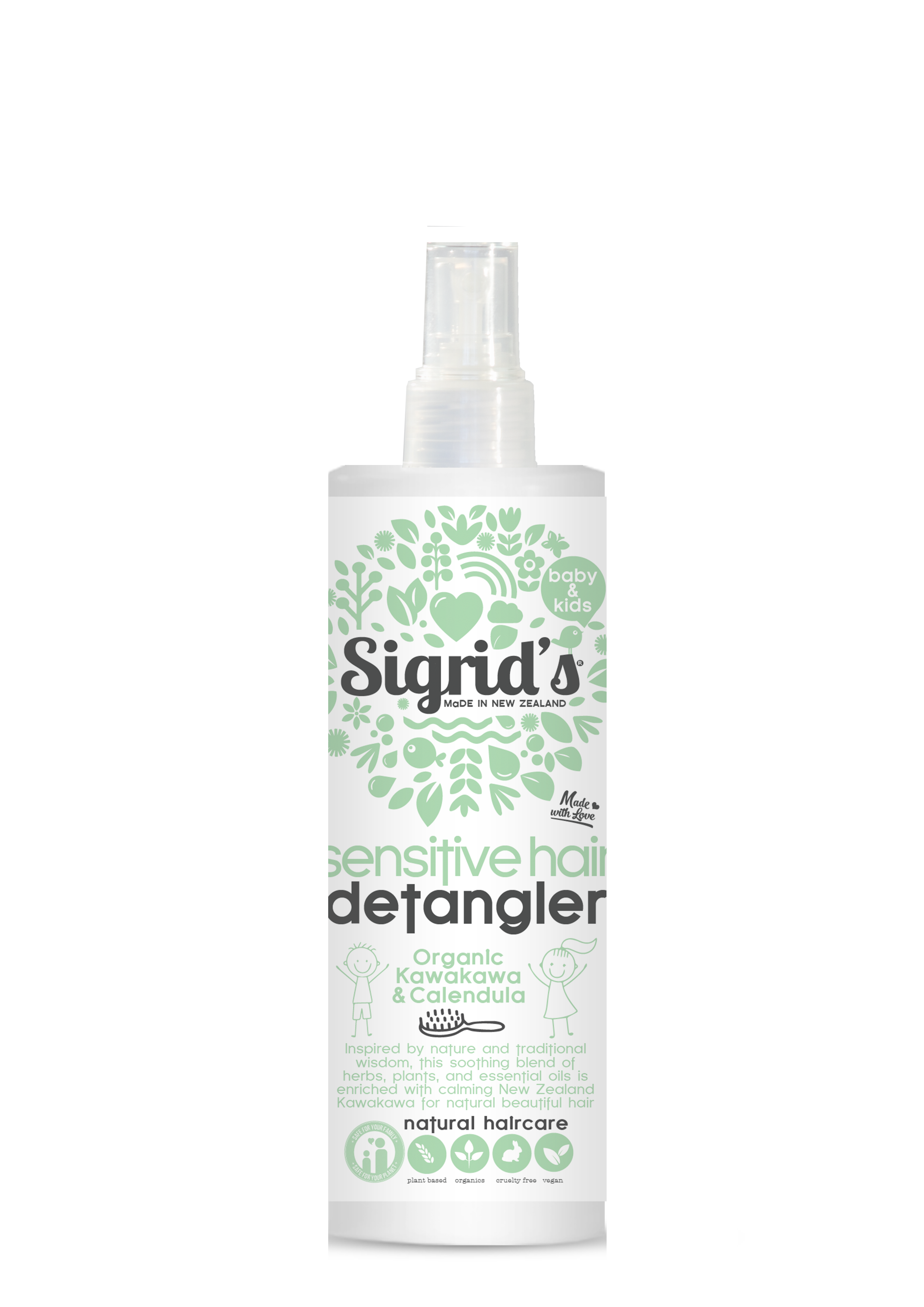 Sensitive Skin Kawakawa Hair Detangler, 250ml