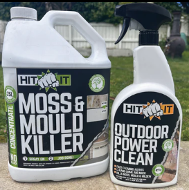 Hit-it Moss & Mould Killer Concentrate incl. Outdoor Power Clean Bundle Pack